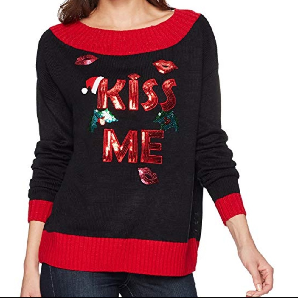 Blizzard Bay Lady's Kiss Me L/s Wide Neck Pullover
